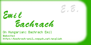 emil bachrach business card